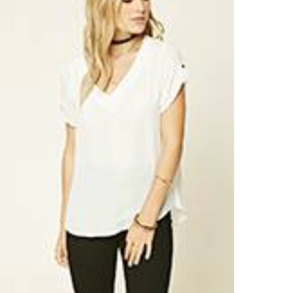 Chiffon v neck blouse - Picture 1 of 5